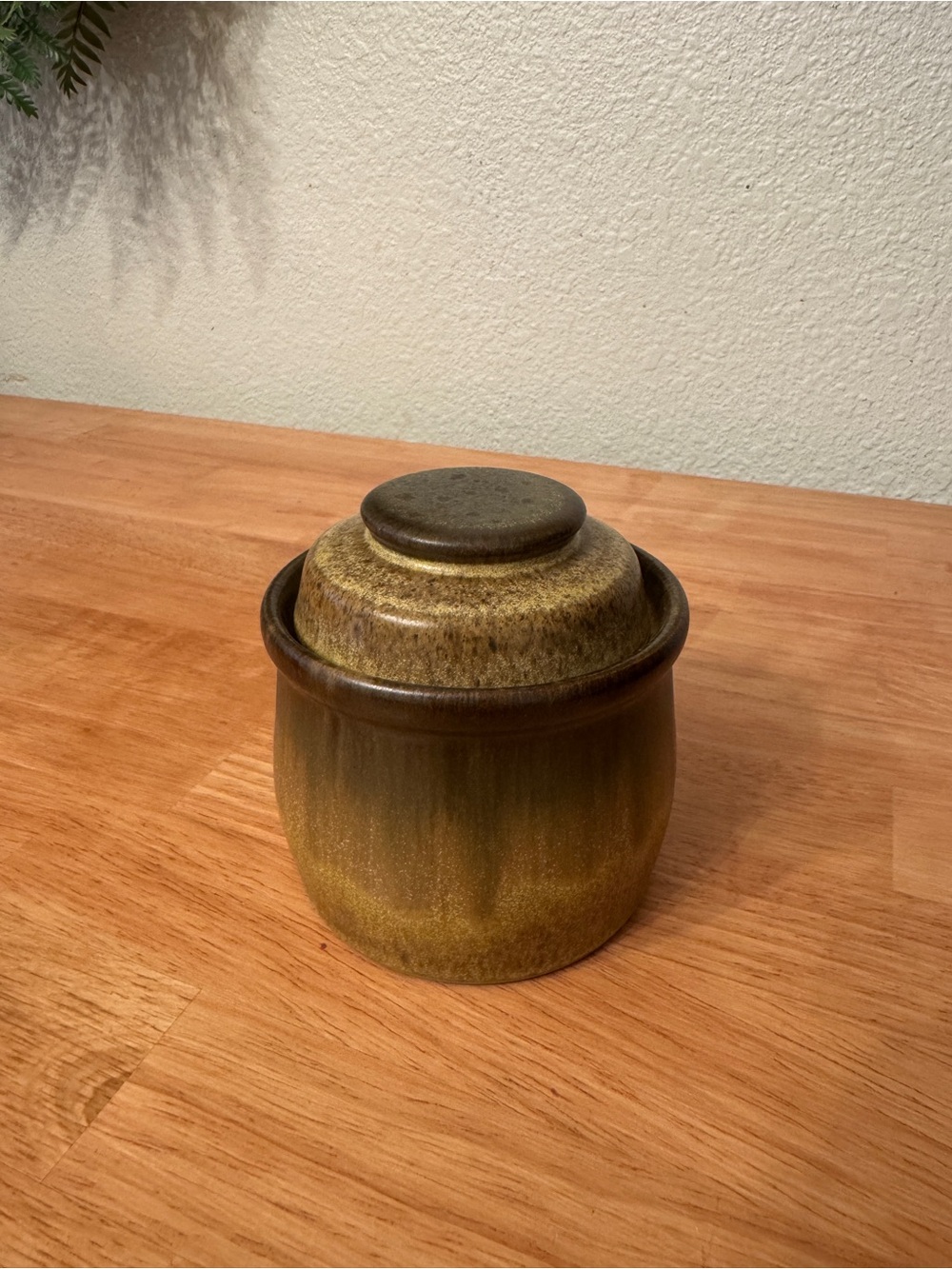 Vintage Denby Langley Romany Brown Covered Sugar Bowl